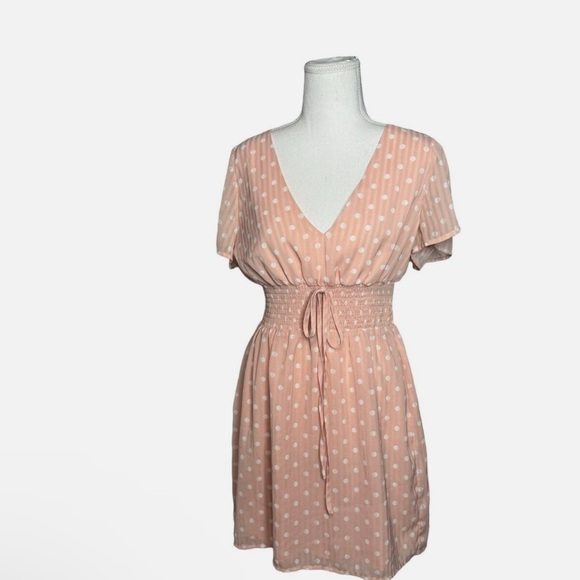 vacate the label Dresses & Skirts - Vacate the label Polka Dot Peach Dress
